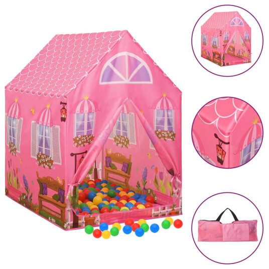 vidaXL Leketelt for barn rosa 69x94x104 cm vidaXL Leketelt for barn rosa 69x94x104 cm