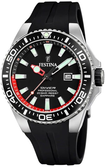 Festina Herreklokke F20664 3 The Original Diver Sort/Gummi Ø45.7 mm Festina Herreklokke F20664 3 The Original Diver Sort/Gummi Ø45.7 mm