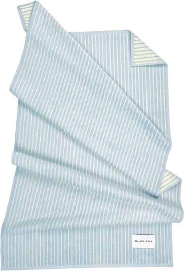 Maison Deux Stripes Color Blue Butter Yellow Blue 50X 100CM Maison Deux Stripes Color Blue Butter Yellow Blue 50X 100CM