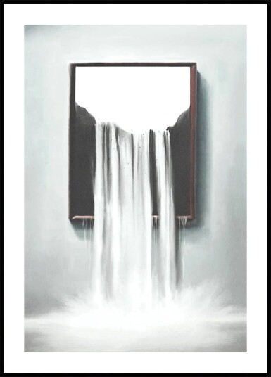 Surreal Waterfall Frame Plakat Plakat / 100x150cm