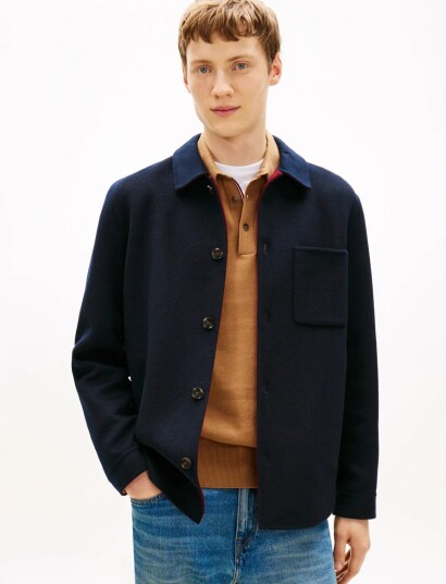 Tommy Hilfiger Dc Splittable Wool Shirt Jacket Navy M Tommy Hilfiger Dc Splittable Wool Shirt Jacket Navy M
