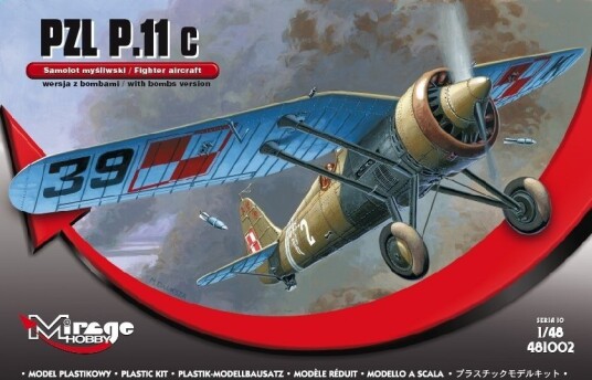 Mirage PZL P-11C Modellfly Byggesett 1:48
