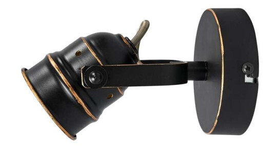 Lindby Svart gylden GU10-spot Leonor, LED Lindby Svart gylden GU10-spot Leonor, LED