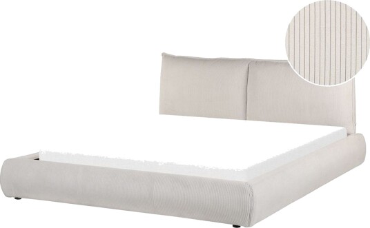 Dobbeltseng Vinay med lamellram Lysbeige 160x200 cm   Lysbeige 160x200 cm