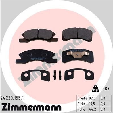 Bremseklosser ZIMMERMANN 24229.155.1 Bremseklosser ZIMMERMANN 24229.155.1