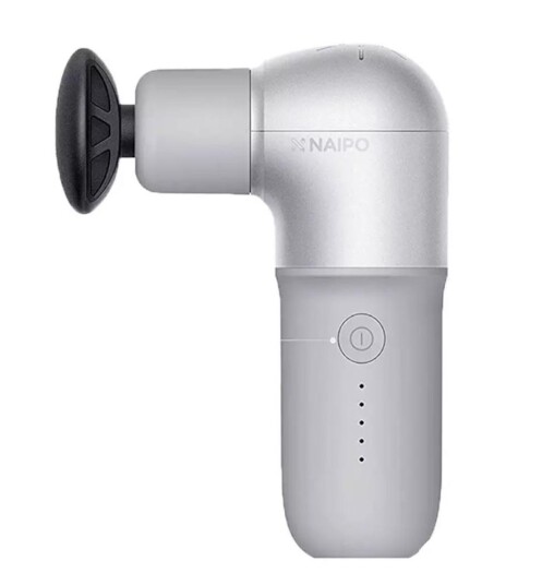 NAIPO Massasjepistol Mini Sølv oppladbar NAIPO Massasjepistol Mini Sølv oppladbar