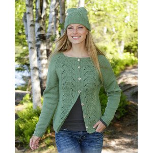 �Green Luck by DROPS Design Jakke Strikkeoppskrift str. S XXXL Small
