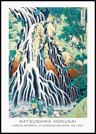 Katsushika Hokusai Kirifuri Waterfall at Mount Kurokami Plakat Plakat / 21x30cm