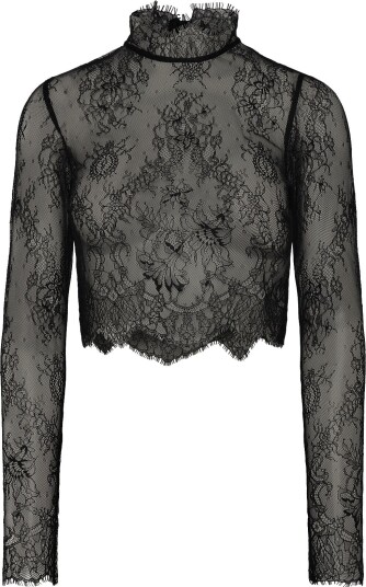 Hunkemöller Top Ls Lace Camille   CAVIAR   XL