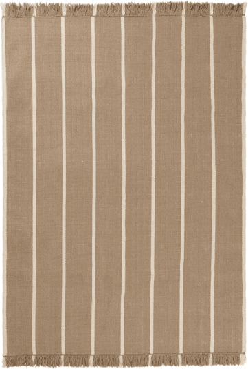 Ferm Living Calm kelim teppe Dark Sand Off-white 140x200 cm