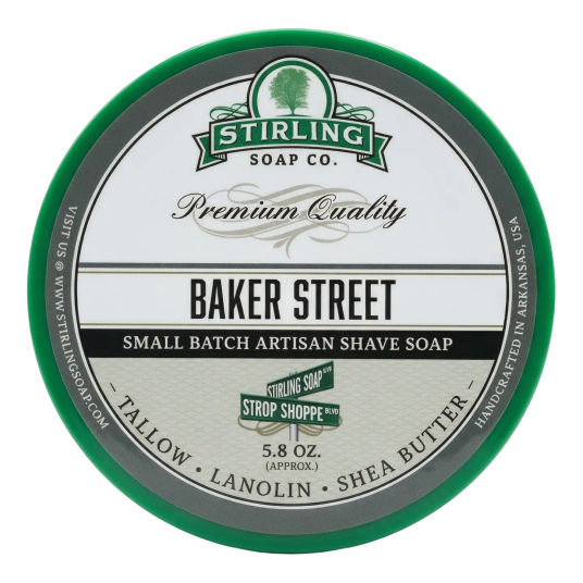 Stirling Soap Co. barbersåpe i skål Baker Street 170g Stirling Soap Co. barbersåpe i skål Baker Street 170g