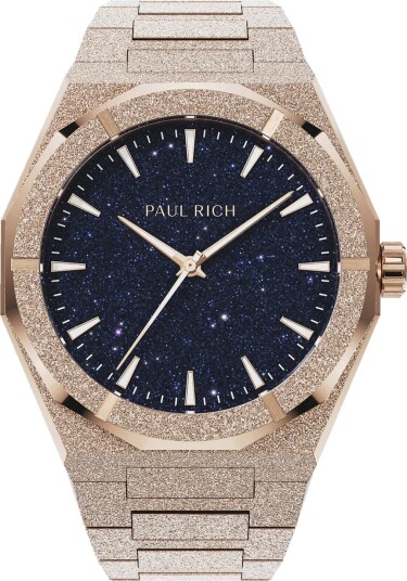 Paul Rich Frosted Star Dust II Rose Gold PR20212 - Herre - 43 mm - Analog - Kvarts urverk - Mineralglas Paul Rich Frosted Star Dust II Rose Gold PR20212 - Herre - 43 mm - Analog - Kvarts urverk - Mineralglas
