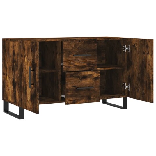 vidaXL Skjenk røkt eik 100x36x60 cm konstruert tre