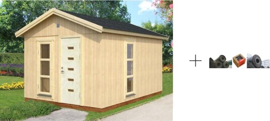 Anneks Palmako Ly 13,6 m2 med Papp Spiker og SBS Takbelegg