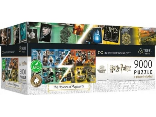 Puslespill Trefl Prime 9000 Harry Potter Galtvort House Wizarding World UFT Puslespill + plakat