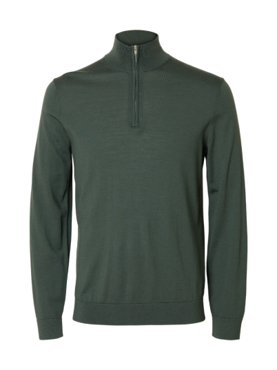 Selected Homme slhtray ls knit merino half zip noos