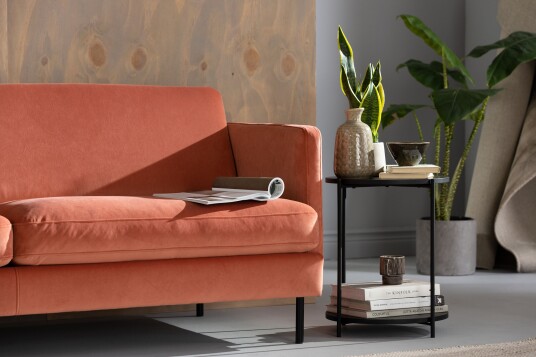 Teodin Hjørnesofa Large Fløyel Rosa