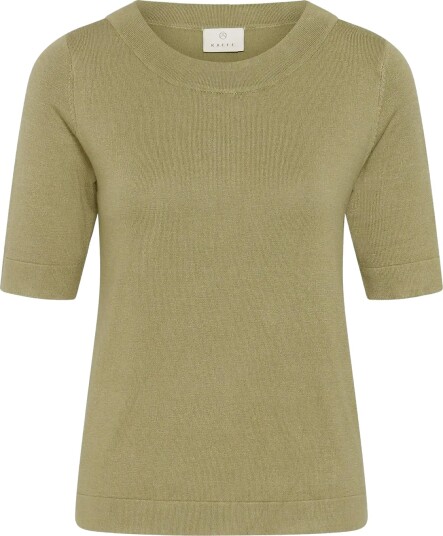 Kaffe Kalizza Boatneck Solid Pullover Khaki green XS Kaffe Kalizza Boatneck Solid Pullover Khaki green XS