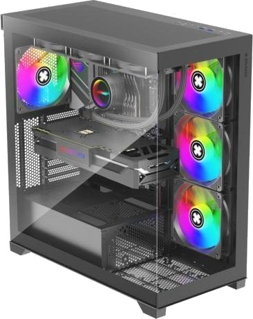Xilence Xilent Flare X818 ARGB Midi Tower Svart XG171 Xilence Xilent Flare X818 ARGB Midi Tower Svart XG171