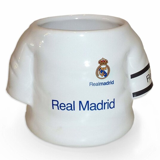 Real Madrid Official Football Gift Boxed Ceramic Shirt Mug White