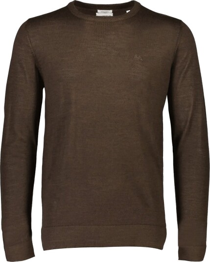 Lindbergh Merino Knit O Neck BROWN MIX S Lindbergh Merino Knit O Neck BROWN MIX S