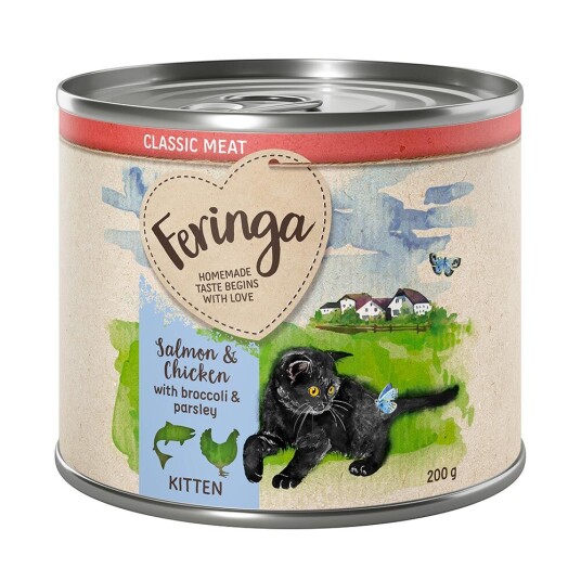 Feringa Økonomipakke Meny Kitten 24 X 200 G Laks & Kylling
