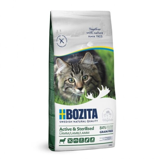 Bozita Kornfritt Tørrfôr til Katt med Lam, 2 kg - Aktiv & Sterilisert Bozita Kornfritt Tørrfôr til Katt med Lam, 2 kg - Aktiv & Sterilisert