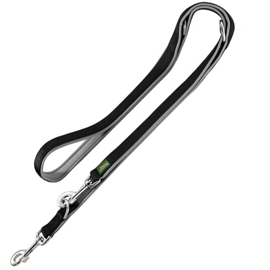 Hunter Neopren Hundebånd Svart/Grå L 200 cm B 20 Mm Bredt Justerbart