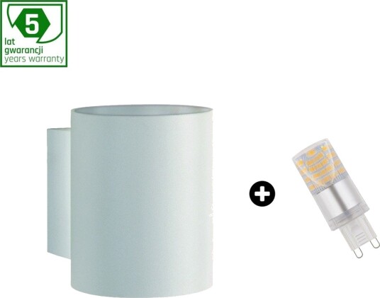 Spectrum Sett: Squalla G9 rør + 4W LED pære 6000K Kald hvit Spectrum Sett: Squalla G9 rør + 4W LED pære 6000K Kald hvit