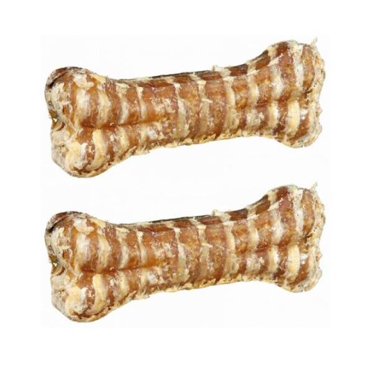 Trixie 10cm Tyggebein av Oksestrupe - 2pk for Hund