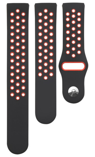 TRIACLE SPORT-REM FITBIT CHARGE 3/4 SVART/RØD