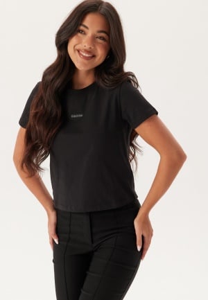Calvin Klein Jeans Placed Institutional Baby Tee BEH Ck Black S
