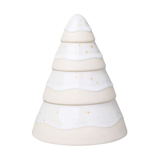 Villeroy & Boch Winter Glow dekorasjon juletre 14 cm Hvit-beige Villeroy & Boch Winter Glow dekorasjon juletre 14 cm Hvit-beige