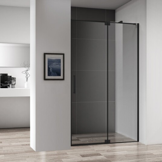 CELESTE AMORE FRONT TIL DUSJHJØRNE 120X200CM 8MM - VENSTRE M/SIKKERHETSFOLIE, SORT