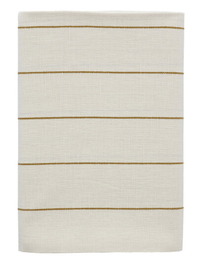 Södahl Dug 140X220 Line Offwhite/Gold - Beige - 140X220CM