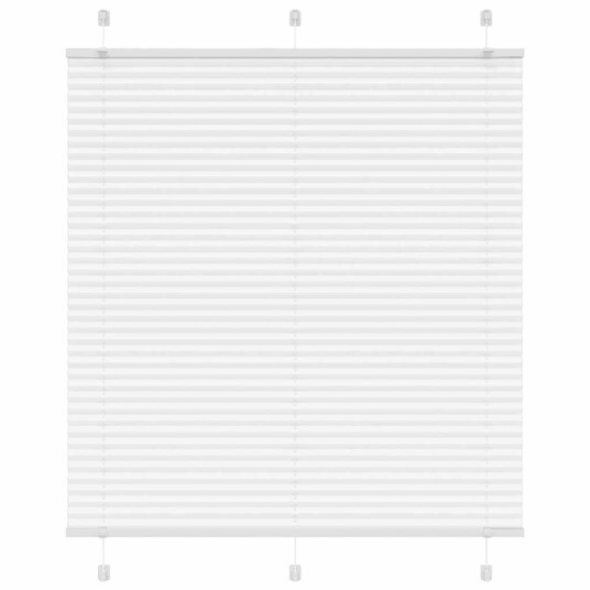 plisségardin Hvit 120x150 cm Stoff Bredde 119,4 Polyester