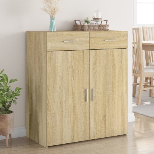 Skjenk sonoma eik 80x42,5x93 cm konstruert tre 8721102655609
