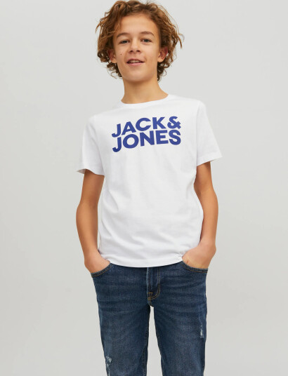 Jack & Jones Jjecorp Logo Tee Ss Crew Neck 2Pk Jnr Navy 176