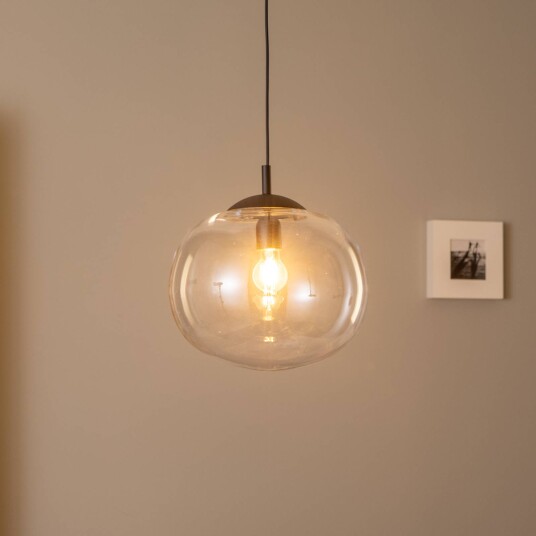 TK Lighting Pendellampe Vibe klart glass Ø 35 cm