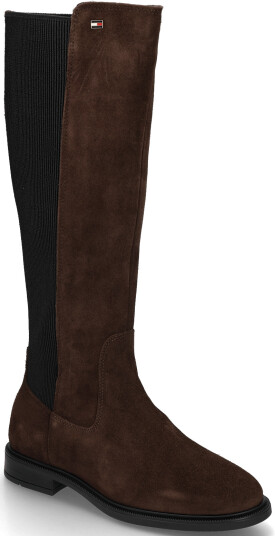 Tommy Hilfiger Enamel Flag Suede High Chelsea Brown 41