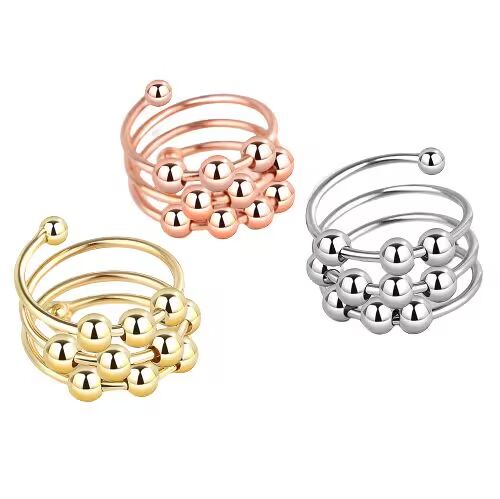 INF Anti-stress ring justerbar kobber 3-pak