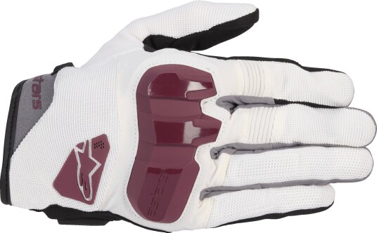 MC-hansker Alpinestars Chrome Dame Off-Hvit/Burgunder XS