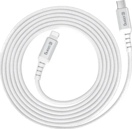 CRONG Armor Link USB C Lightning MFi kabel 1.5m hvit CRGAL15USCLWHI CRONG Armor Link USB C Lightning MFi kabel 1.5m hvit CRGAL15USCLWHI