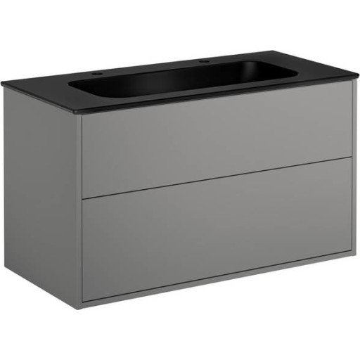 Gustavsberg Artic møbelpakke 100x47 cm grå/sort