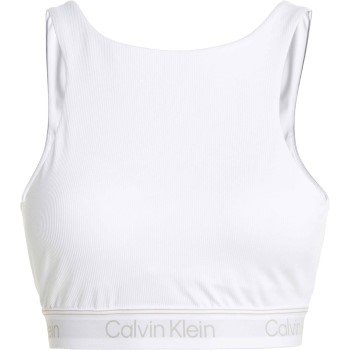 Calvin Klein BH Sport Cutout Medium Impact Sports Bra Hvit polyester X-Large Dame Calvin Klein BH Sport Cutout Medium Impact Sports Bra Hvit polyester X-Large Dame