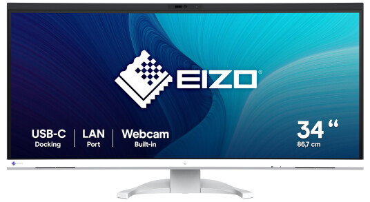 Eizo FlexScan EV3450XC 34" Bøyd IPS Skjerm 3440x1440 Hvit med HDMI og USB-C