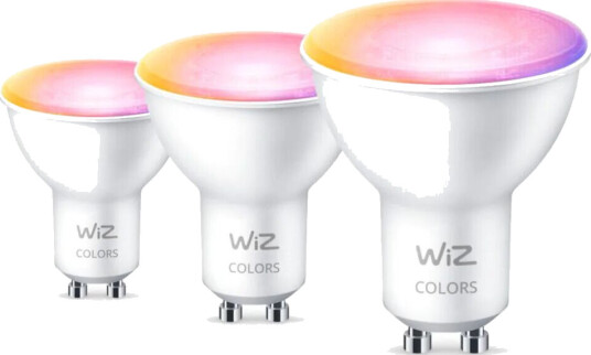 WiZ GU10 Lyspære 4,7W Wifi - Fullfarge 3 pakning WiZ GU10 Lyspære 4,7W Wifi - Fullfarge 3 pakning