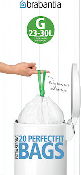Avfallsposer G, 23-30L (20 poser/rull) White