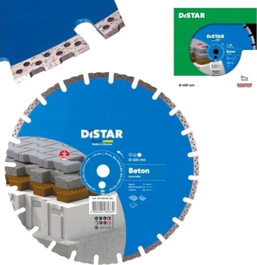 400 X 25,4 Mm Diamantskive For Betong Distar Beton