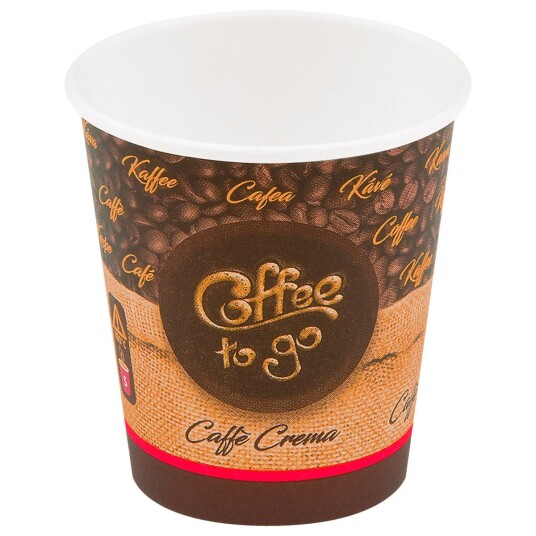 WIMEX Engangskopp To Go Café Crema; 20cl, 7.3x7.5 cm (ØxH); Brun; 50 Stykk / Forpakning WIMEX Engangskopp To Go Café Crema; 20cl, 7.3x7.5 cm (ØxH); Brun; 50 Stykk / Forpakning